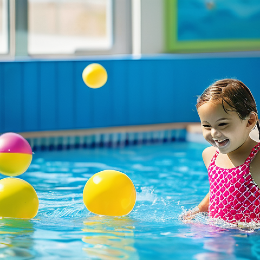 수영강사로서의 지속적인 자기계발 - **Prompt: Joyful "Aisance Aquatique" for Toddlers**
    "A vibrant, high-resolution photograph captu...