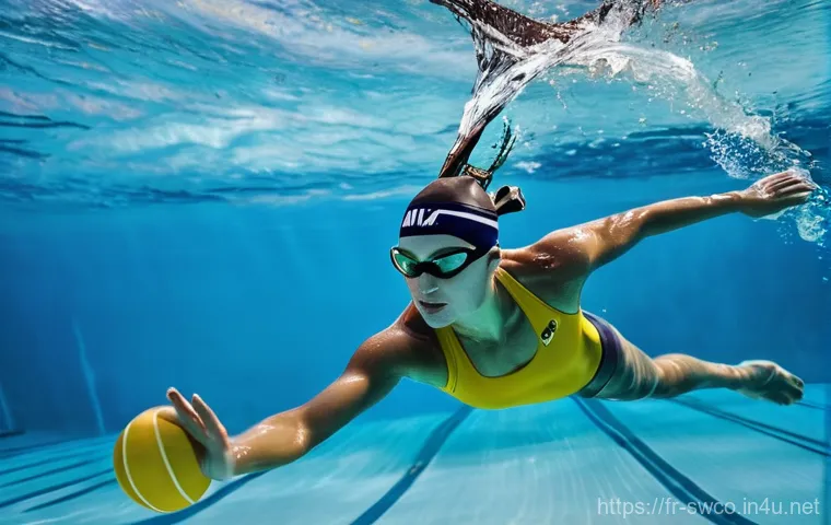 수영강사 물리학 활용 사례 - **"Mastering the Glide: Hydrodynamic Alignment"**
    "An ultra-realistic, dynamic underwater photog...