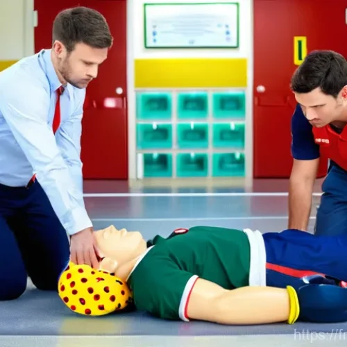 수영강사 자격증 갱신 주의사항 - **Image Prompt: PSE1 First Aid Refresher Course**
    "A group of serious and focused French lifegua...